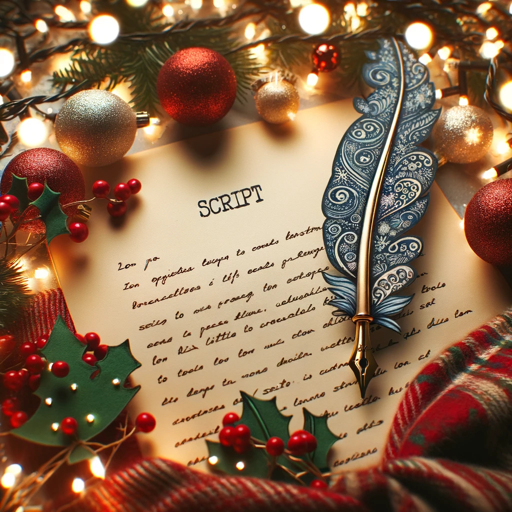 Festive Scriptwriter | Unleash your festive creativity with scripts that sparkle with holiday cheer!